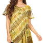 Sakkas Flavia Womens Everyday Blouse Top with Tie-dye & Block Print Light and Soft