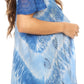 Sakkas Flavia Womens Everyday Blouse Top with Tie-dye & Block Print Light and Soft