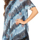 Sakkas Flavia Womens Everyday Blouse Top with Tie-dye & Block Print Light and Soft