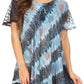 Sakkas Flavia Womens Everyday Blouse Top with Tie-dye & Block Print Light and Soft
