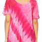Sakkas Flavia Womens Everyday Blouse Top with Tie-dye & Block Print Light and Soft