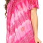 Sakkas Flavia Womens Everyday Blouse Top with Tie-dye & Block Print Light and Soft