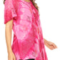Sakkas Flavia Womens Everyday Blouse Top with Tie-dye & Block Print Light and Soft