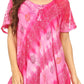 Sakkas Flavia Womens Everyday Blouse Top with Tie-dye & Block Print Light and Soft