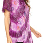Sakkas Flavia Womens Everyday Blouse Top with Tie-dye & Block Print Light and Soft