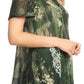 Sakkas Jannat  Short Sleeve Casual Work Top Blouse in Tie-Dye with Embroidery Lace