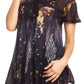 Sakkas Jannat  Short Sleeve Casual Work Top Blouse in Tie-Dye with Embroidery Lace