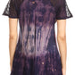 Sakkas Jannat  Short Sleeve Casual Work Top Blouse in Tie-Dye with Embroidery Lace