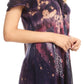 Sakkas Jannat  Short Sleeve Casual Work Top Blouse in Tie-Dye with Embroidery Lace