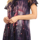 Sakkas Jannat  Short Sleeve Casual Work Top Blouse in Tie-Dye with Embroidery Lace