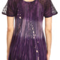 Sakkas Jannat  Short Sleeve Casual Work Top Blouse in Tie-Dye with Embroidery Lace