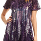 Sakkas Jannat  Short Sleeve Casual Work Top Blouse in Tie-Dye with Embroidery Lace