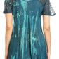 Sakkas Jannat  Short Sleeve Casual Work Top Blouse in Tie-Dye with Embroidery Lace