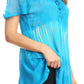 Sakkas Parisa Casual Summer Short Sleeve Top Blouse with Corset and Embroidery