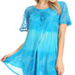 Sakkas Parisa Casual Summer Short Sleeve Top Blouse with Corset and Embroidery