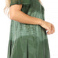 Sakkas Parisa Casual Summer Short Sleeve Top Blouse with Corset and Embroidery