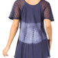 Sakkas Parisa Casual Summer Short Sleeve Top Blouse with Corset and Embroidery