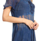 Sakkas Parisa Casual Summer Short Sleeve Top Blouse with Corset and Embroidery