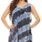 Sakkas Aria Womens Sleeveless V-neck Tank Top Tie-dye with Sequin & Embroidery