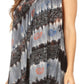 Sakkas Aria Womens Sleeveless V-neck Tank Top Tie-dye with Sequin & Embroidery