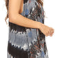 Sakkas Aria Womens Sleeveless V-neck Tank Top Tie-dye with Sequin & Embroidery