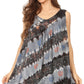 Sakkas Aria Womens Sleeveless V-neck Tank Top Tie-dye with Sequin & Embroidery