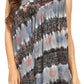 Sakkas Aria Womens Sleeveless V-neck Tank Top Tie-dye with Sequin & Embroidery