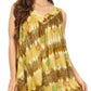Sakkas Aria Womens Sleeveless V-neck Tank Top Tie-dye with Sequin & Embroidery