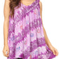 Sakkas Aria Womens Sleeveless V-neck Tank Top Tie-dye with Sequin & Embroidery