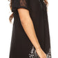 Sakkas Alberta Womens Short Sleeve Corset Blouse Top with Batik and Lace Sleeves