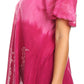 Sakkas Ivanna Womens Short Raglan Lace Sleeve Flowy Top Blouse Tie-dye & Batik