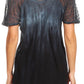 Sakkas Ivanna Womens Short Raglan Lace Sleeve Flowy Top Blouse Tie-dye & Batik
