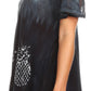 Sakkas Ivanna Womens Short Raglan Lace Sleeve Flowy Top Blouse Tie-dye & Batik