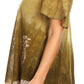 Sakkas Ivanna Womens Short Raglan Lace Sleeve Flowy Top Blouse Tie-dye & Batik