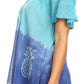 Sakkas Ivanna Womens Short Raglan Lace Sleeve Flowy Top Blouse Tie-dye & Batik