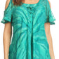 Sakkas Filipa Womens Cold Shoulder Top Blouse Tie-dye with Corset and Embroidery