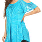 Sakkas Filipa Womens Cold Shoulder Top Blouse Tie-dye with Corset and Embroidery