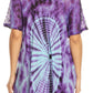 Sakkas Mayar Womens Tie-dye Short Sleeve Everyday Top Blouse with Lace & Corset
