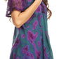 Sakkas Mayar Womens Tie-dye Short Sleeve Everyday Top Blouse with Lace & Corset