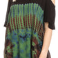 Sakkas Luz Womens Cold Shoulder Bohemian Ethnic Style Blouse Top Tie Dye Flare