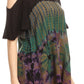 Sakkas Luz Womens Cold Shoulder Bohemian Ethnic Style Blouse Top Tie Dye Flare