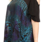Sakkas Luz Womens Cold Shoulder Bohemian Ethnic Style Blouse Top Tie Dye Flare