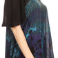 Sakkas Luz Womens Cold Shoulder Bohemian Ethnic Style Blouse Top Tie Dye Flare