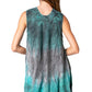 Sakkas Isabela Womens Everyday Summer Sleeveless Tank Top Tie-dye & Block Print