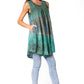 Sakkas Isabela Womens Everyday Summer Sleeveless Tank Top Tie-dye & Block Print