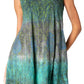 Sakkas Isabela Womens Everyday Summer Sleeveless Tank Top Tie-dye & Block Print