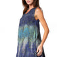 Sakkas Isabela Womens Everyday Summer Sleeveless Tank Top Tie-dye & Block Print