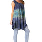Sakkas Isabela Womens Everyday Summer Sleeveless Tank Top Tie-dye & Block Print