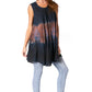 Sakkas Isabela Womens Everyday Summer Sleeveless Tank Top Tie-dye & Block Print
