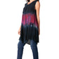 Sakkas Isabela Womens Everyday Summer Sleeveless Tank Top Tie-dye & Block Print